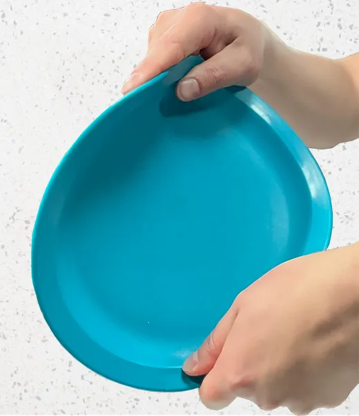 MaxFlex Plate Demonstrating Flexibility — Cannot Be Broken Into Shards
