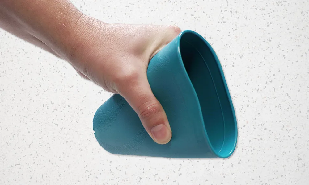 Flexible and unbreakable tumblers and mugs for behavioral health