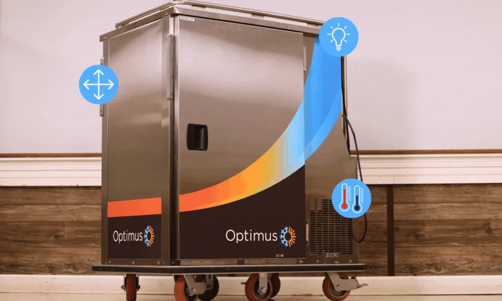 Optimus Meal Delivery Cart for Room Service and Tray Service